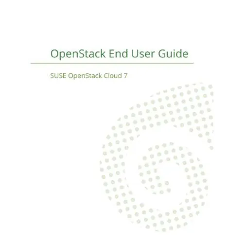 SUSE OpenStack Cloud 7: OpenStack End User Guide