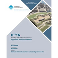HT 16 27th ACM Conference on Hypertext & Social Media