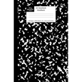 A5 Notebook Hardback: Black Marble Wide Rule Journal
