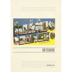 Vintage Lined Notebook Greetings from Miami Beach, Florida - Paperback