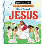 Brain Games - Sticker Activity: Stories of Jesus (for Kids Ages 3-6) - Spiral